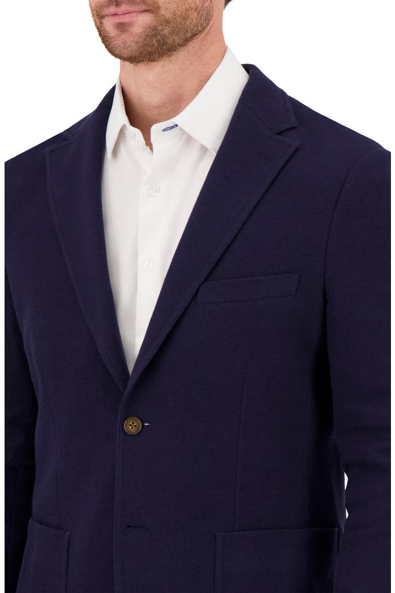 Unstructured Comfort Knit Cotton Blend Sport Coat, Alternate, color, NAVY