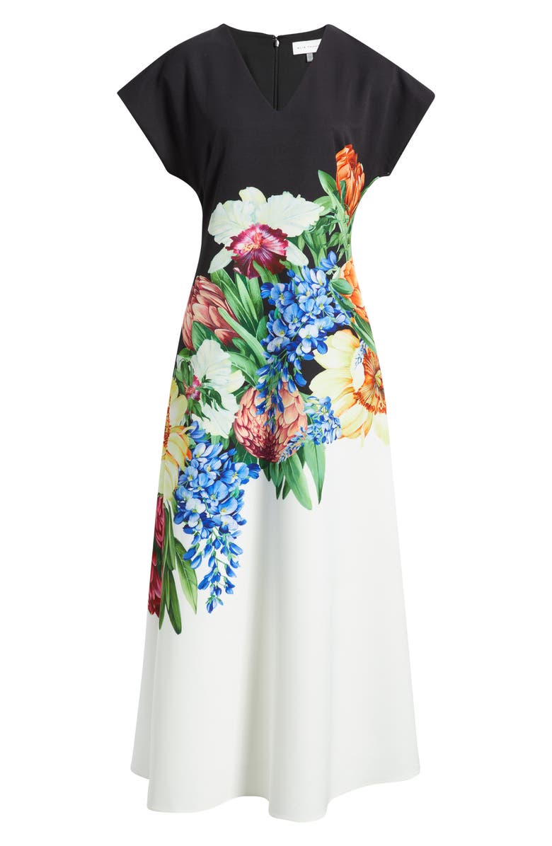 Elie Tahari The Iris Spring Meadow Dress, Alternate, color, Spring Meadow Print