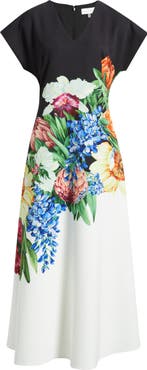 Elie Tahari The Iris Spring Meadow Dress