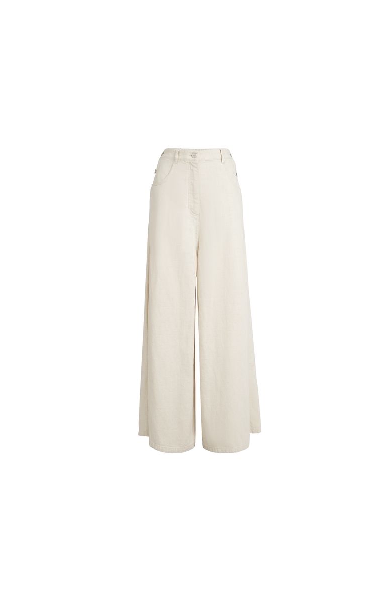 Wide sailor trousers, Alternate, color, Ecru