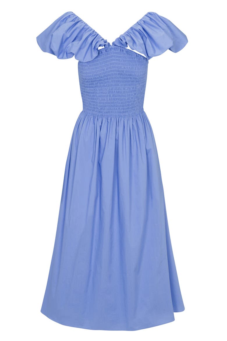Yara Poplin Midi Dress, Alternate, color, BLUEBELL