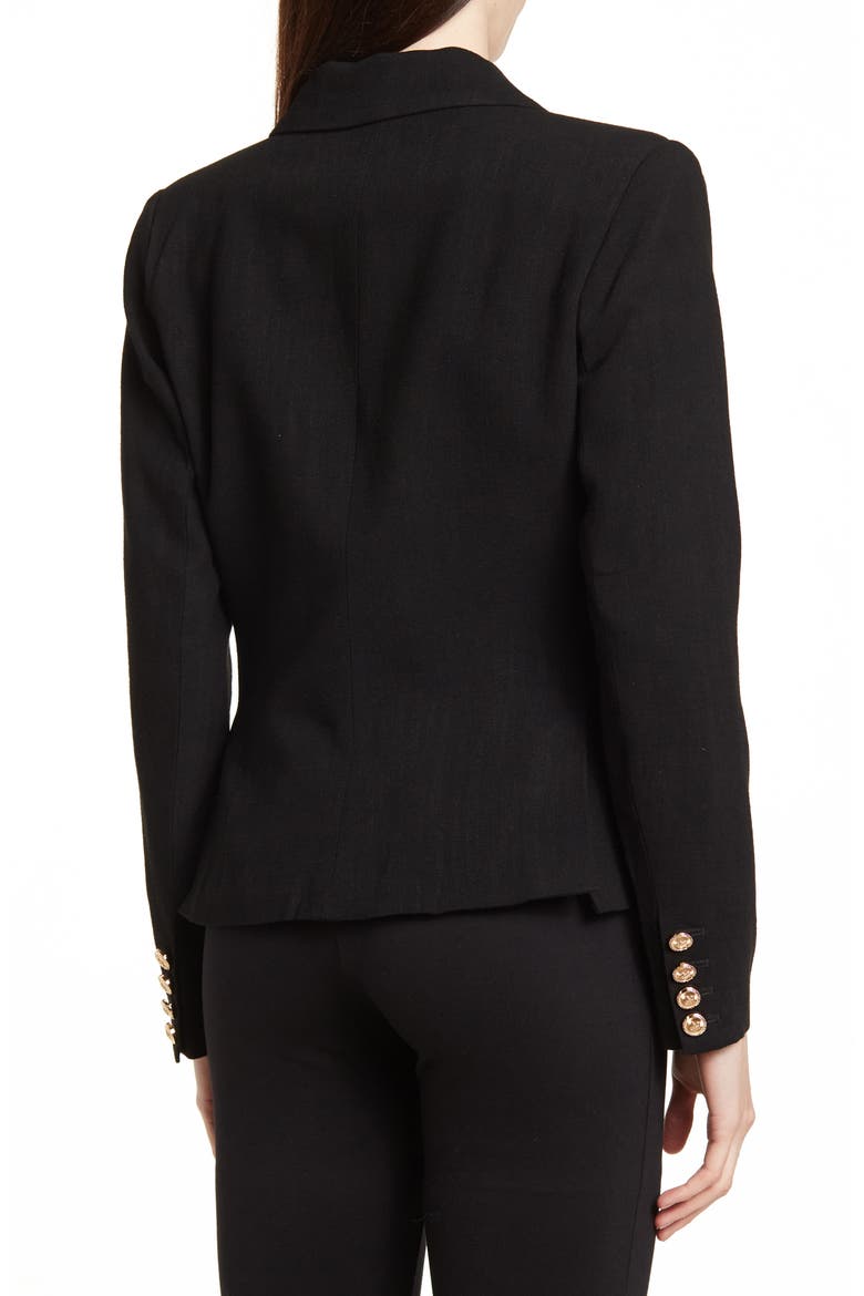 Phelps Peak Lapel Double-Breasted Blazer, Alternate, color, BLACK