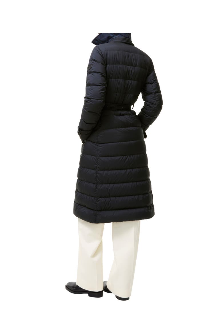 Long Nylon Audley Puffer Coat, Alternate, color, Navy