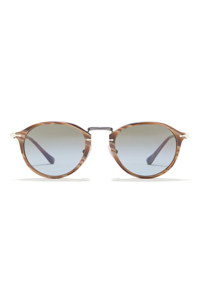 49mm Round Sunglasses, Main, color, BROWN