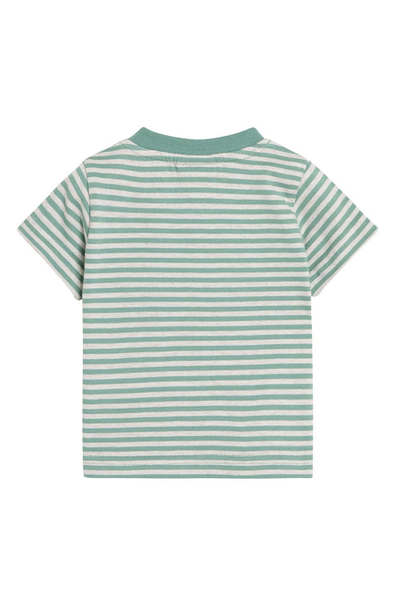 JOJO MAMAN BEBE Shirt & Tractor Appliqué Overalls Set, Alternate, color, Natural