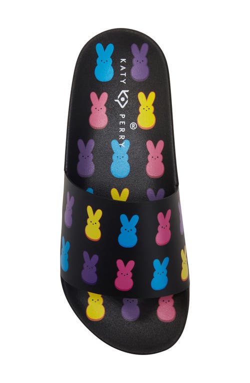 Katy Perry The Peeps Bunny Slide Sandal In Black Multi