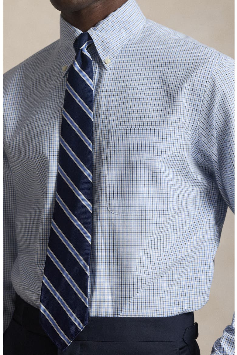 Classic Fit Check Cotton Poplin Button-Down Shirt, Alternate, color, BLUE MULTI