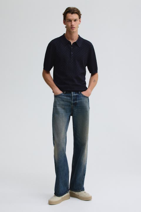 Slim Fit Textured-knit Polo Shirt