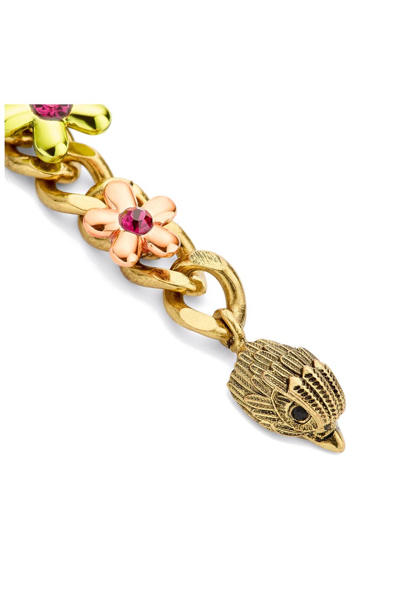 Eagle Floral Mismatched Linear Drop Earrings, Alternate, color, GOLD