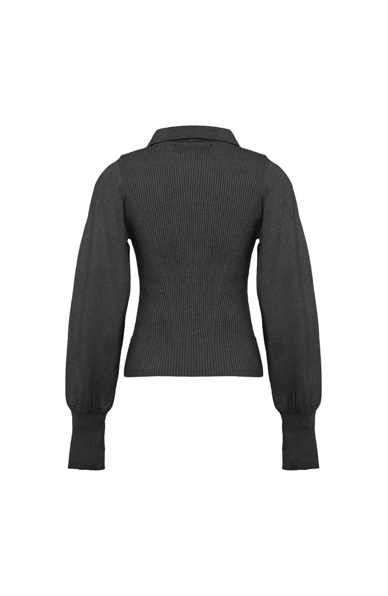 THEO The Label Nomia Bouffant Sleeve Polo Knit, Alternate, color, 