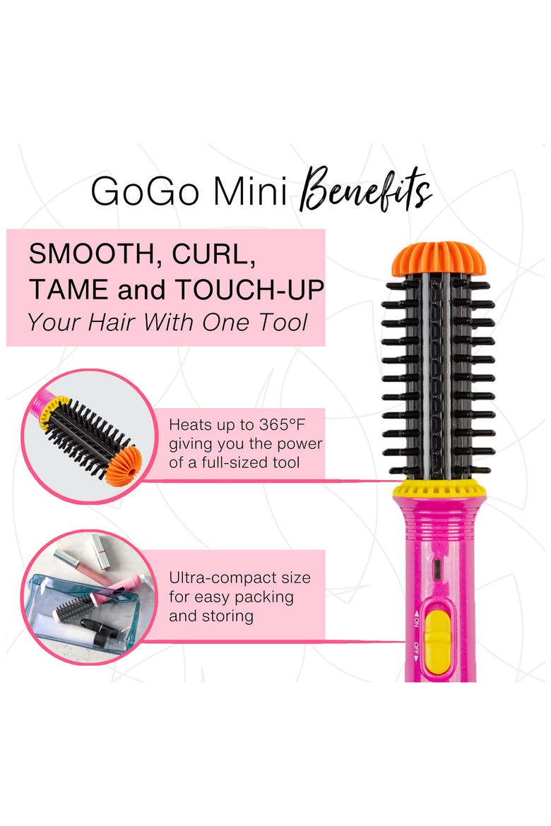 Gogo Mini Round Brush, Alternate, color, BLUE/ BERRY MULTI