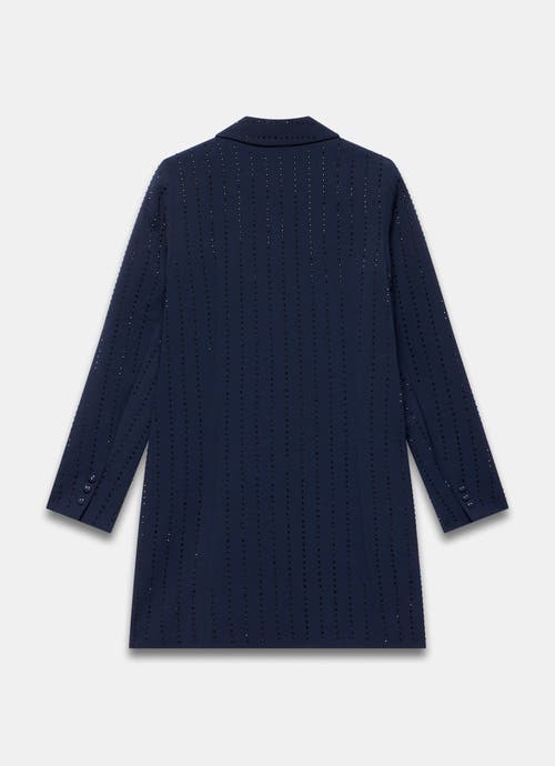 Mint Velvet Pinstripe Blazer Mini Dress In Blue