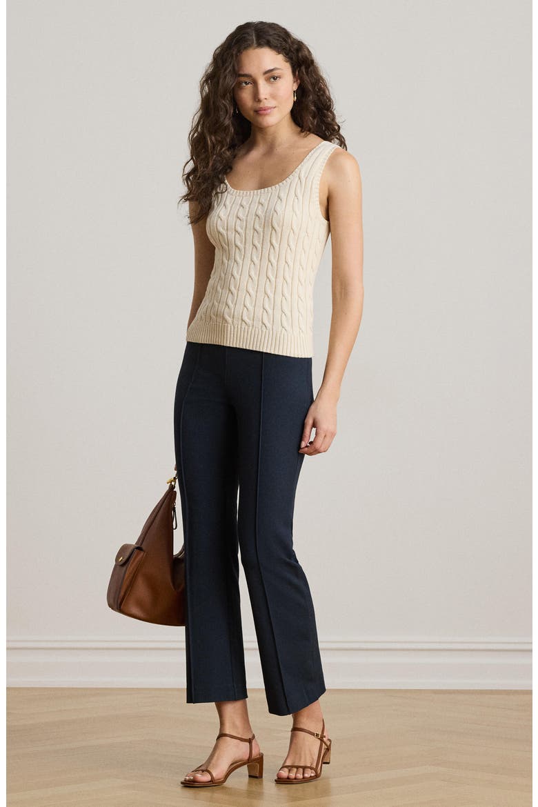 Cable Knit Sweater Tank, Alternate, color, WINTER CREAM