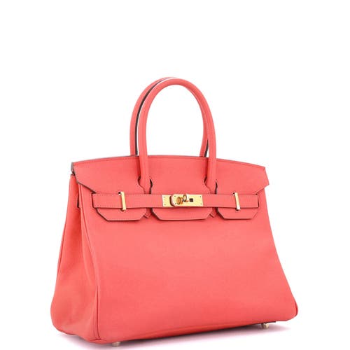 Pre-owned Hermes Hermes Birkin Handbag Red Epsom With Gold Hardware 30 In Red