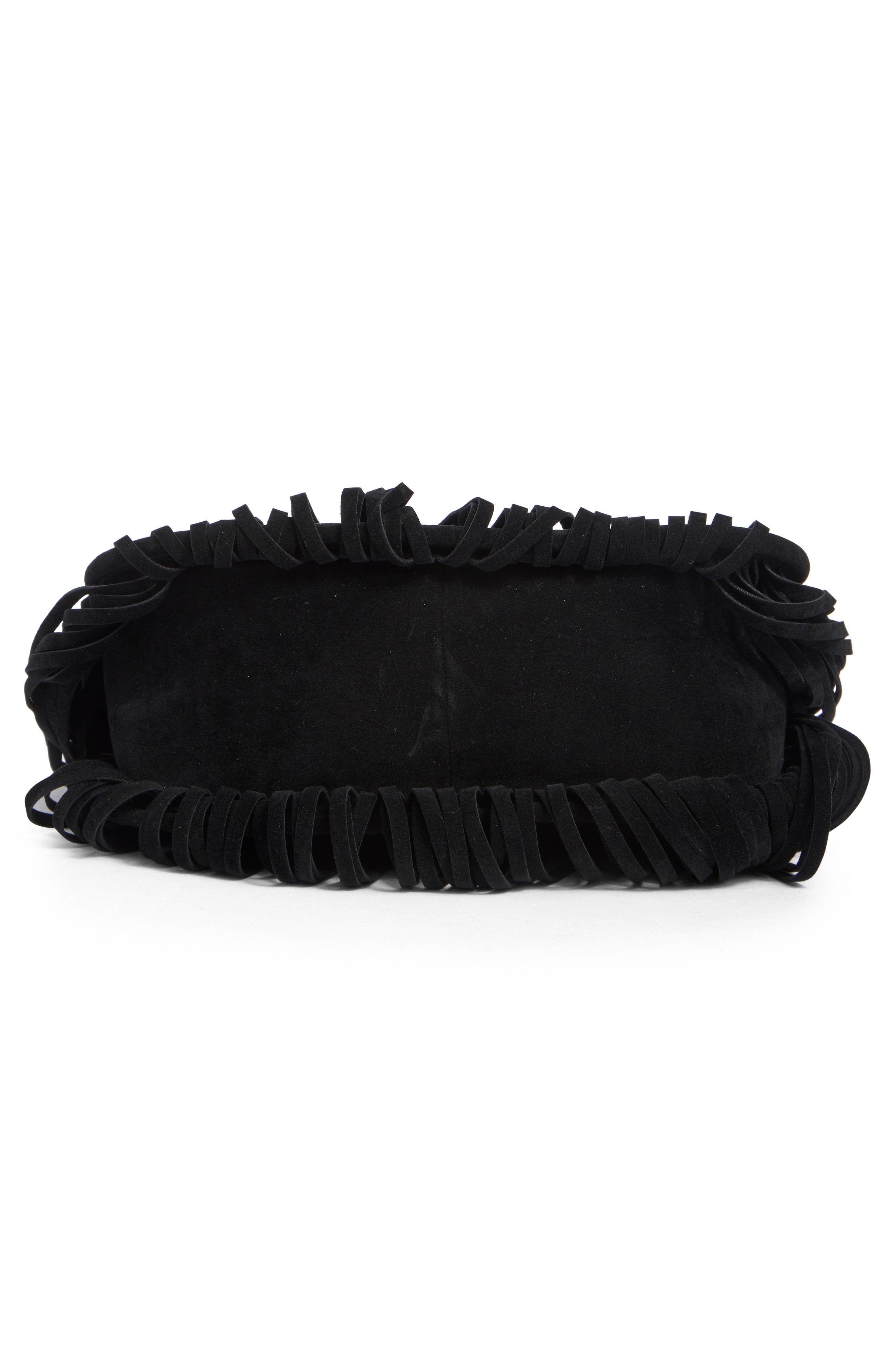 Fringe Hobo, Alternate, color, BLACK