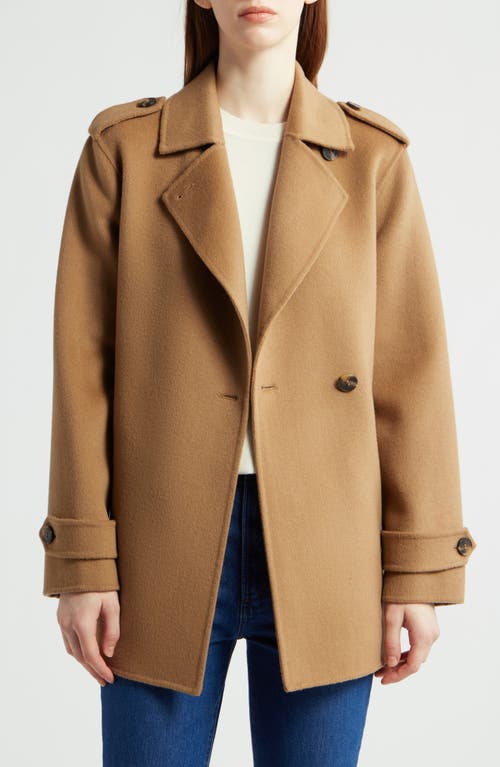Michael Kors Double Face Wool Blend Crop Trench Coat