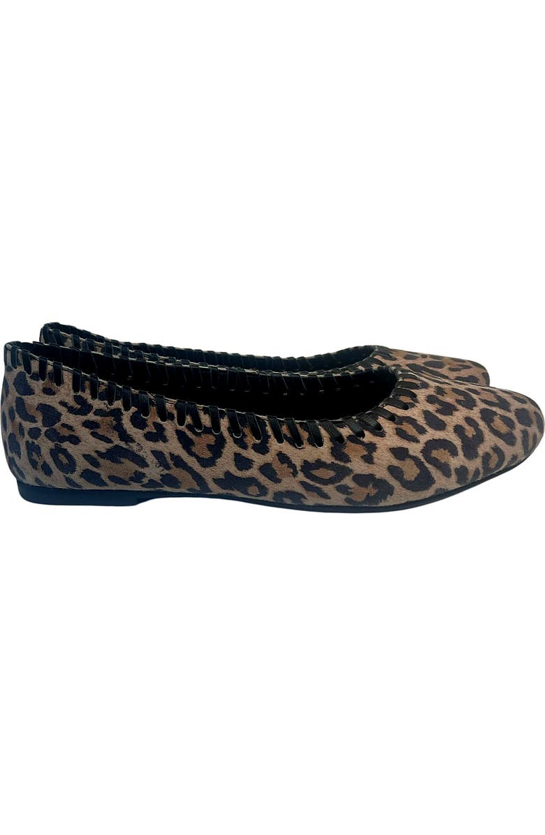 Jelavu Ella Whipstitch Ballet Flat, Alternate, color, Leopard