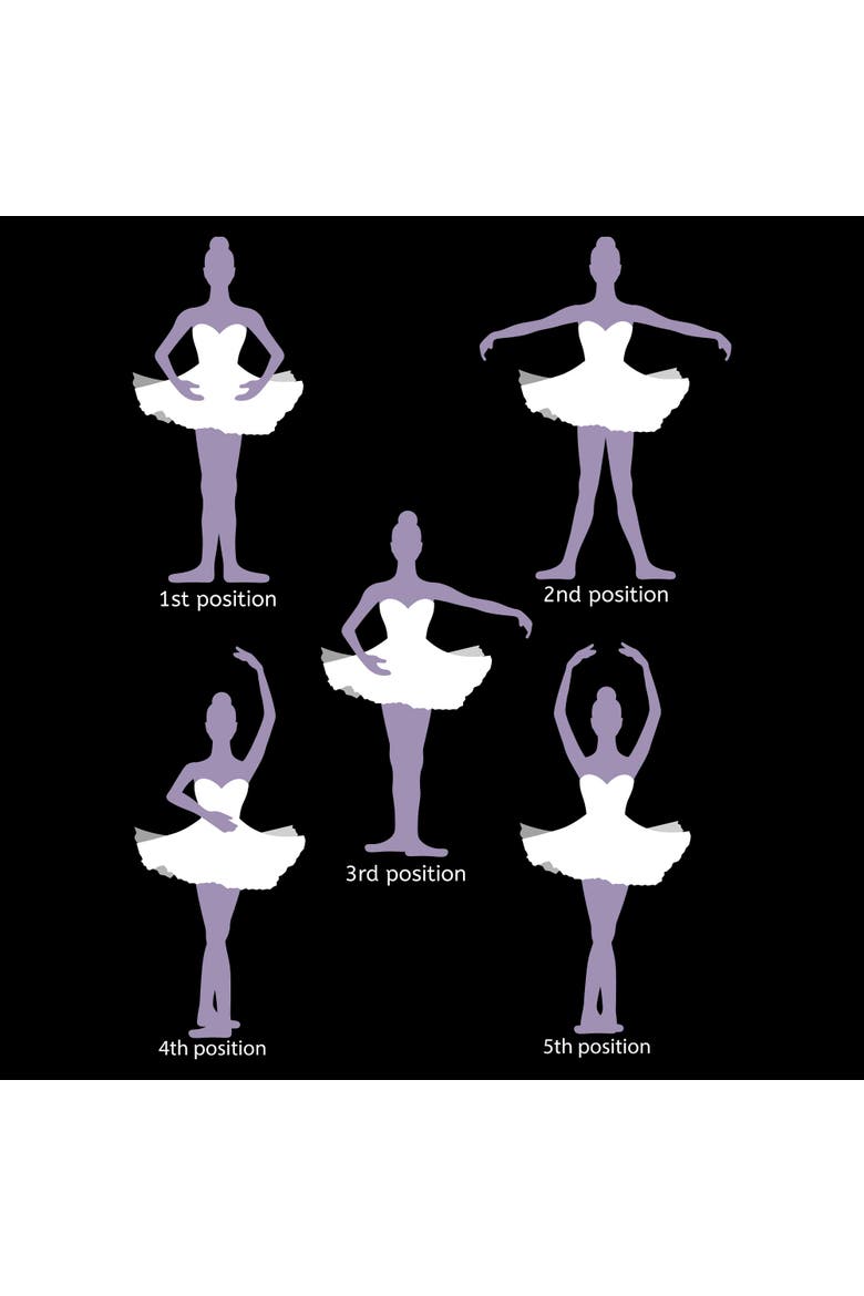 Girl's Lost Gods Ballet Positions  Graphic T-Shirt, Alternate, color, Black
