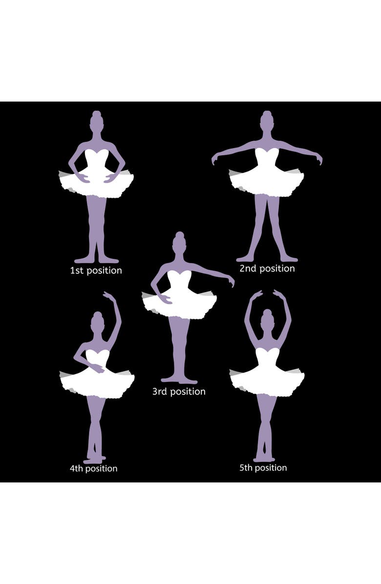 Lost Gods Girl's Lost Gods Ballet Positions  Graphic T-Shirt, Alternate, color, Black