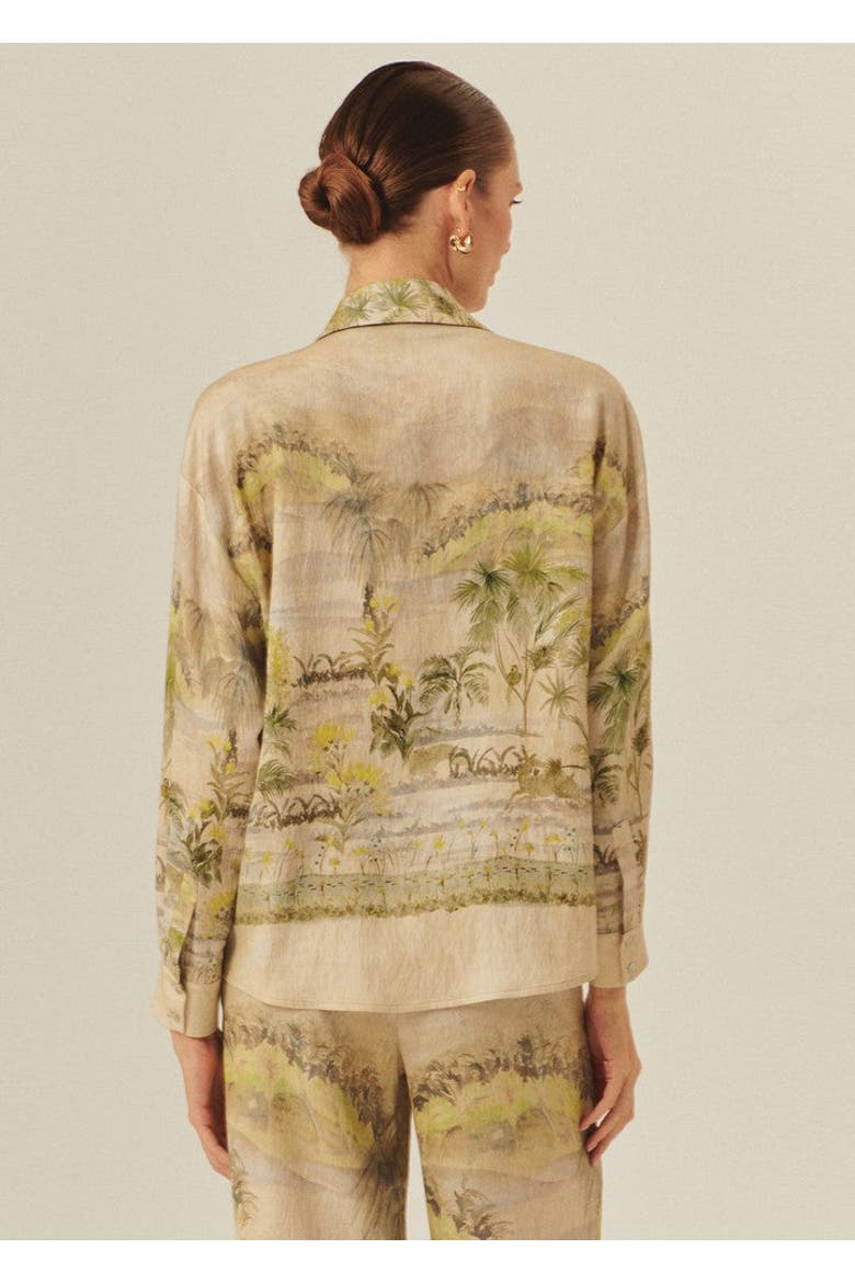 The Chic Coastal Inspired Shirt, Alternate, color, Beige Patterned