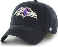 '47 Men's '47 Black Baltimore Ravens Franchise Logo Fitted Hat
