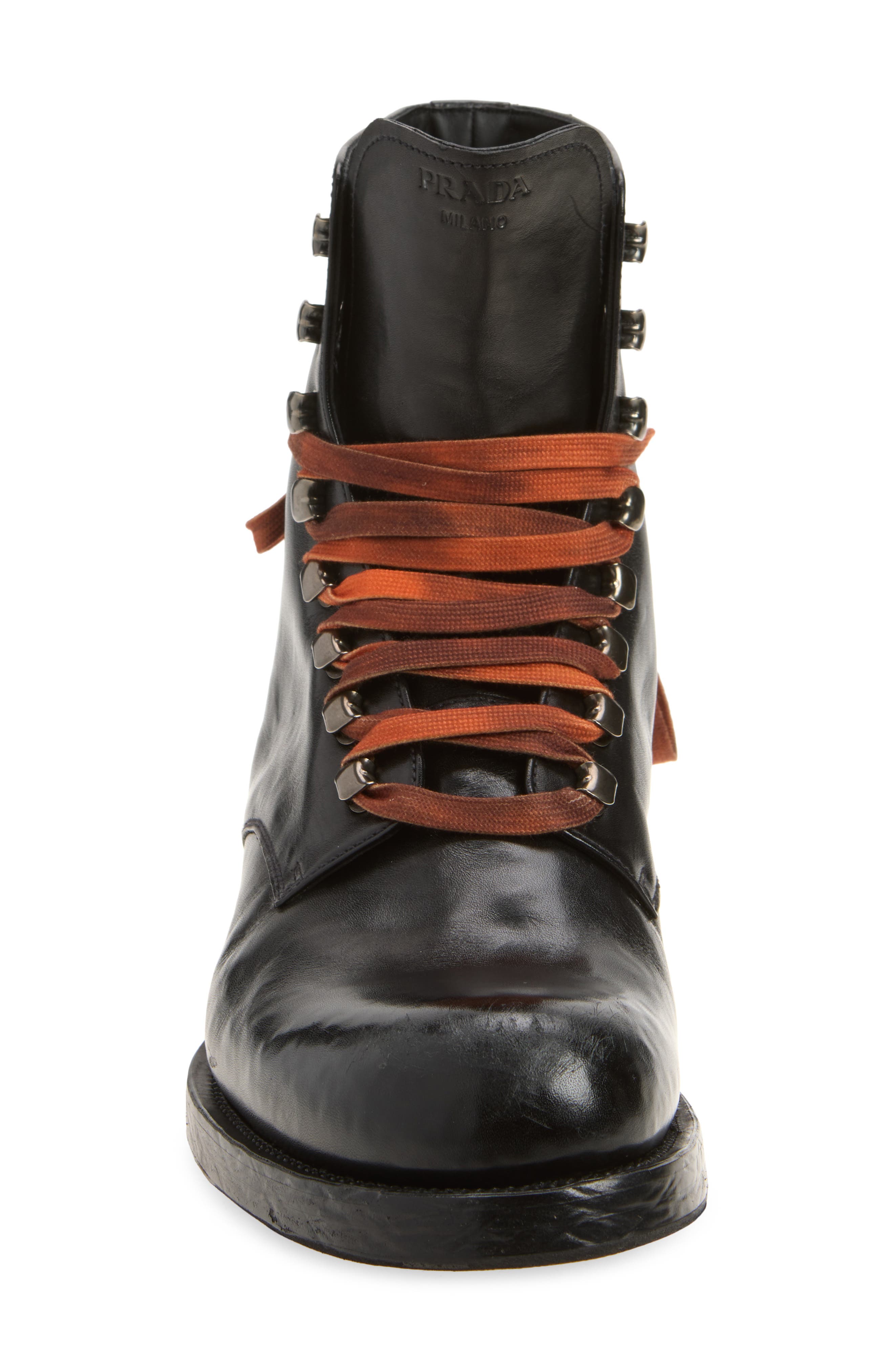 Leather Combat Boot, Alternate, color, NERO