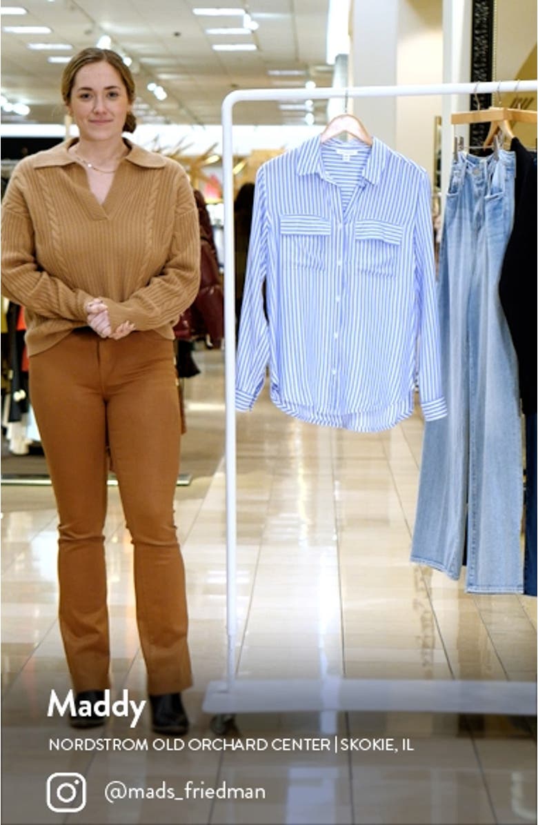 Farrah Stripe Button-Up Shirt, sales video thumbnail