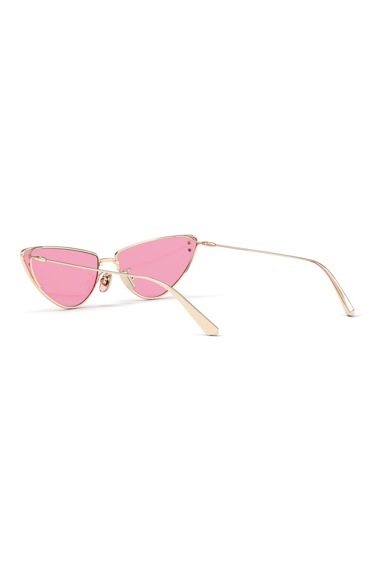MissDior B1U 63mm Oversize Cat Eye Sunglasses, Alternate, color, SHINY GOLD DH / BORDEAUX