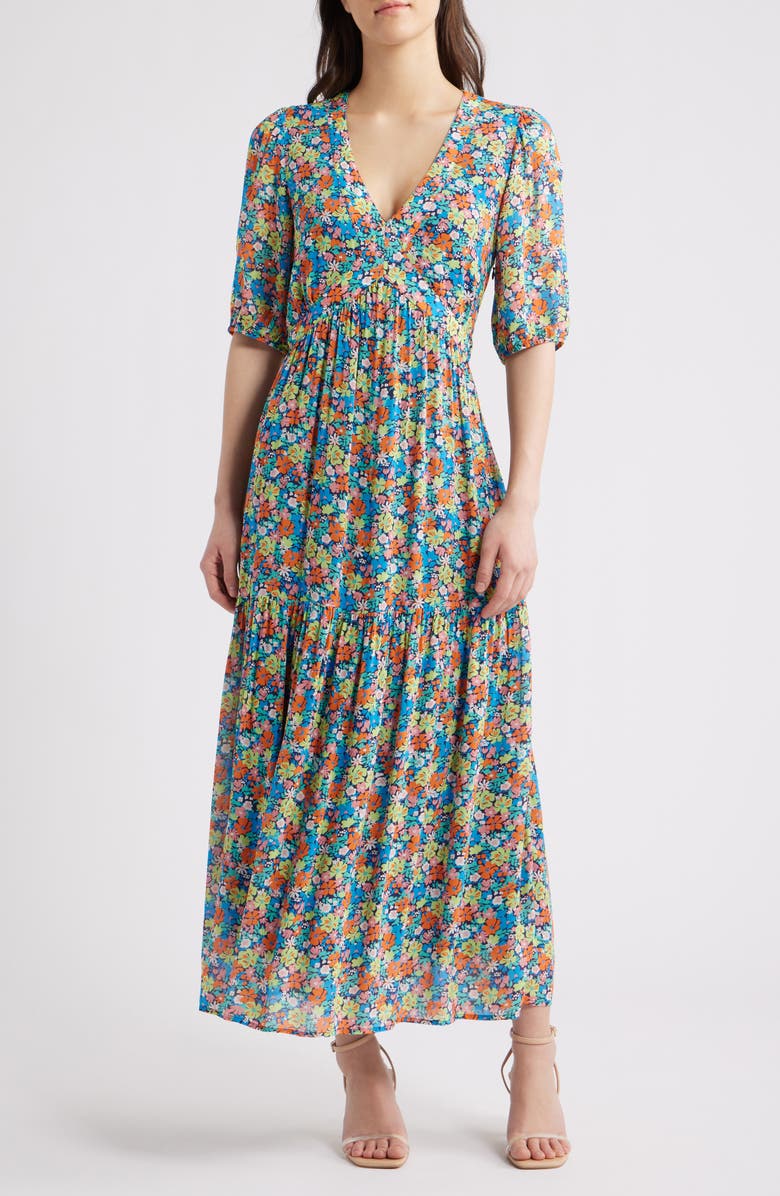 Hatley Fresh Flowers Empire Waist Maxi Dress, Main, color, 