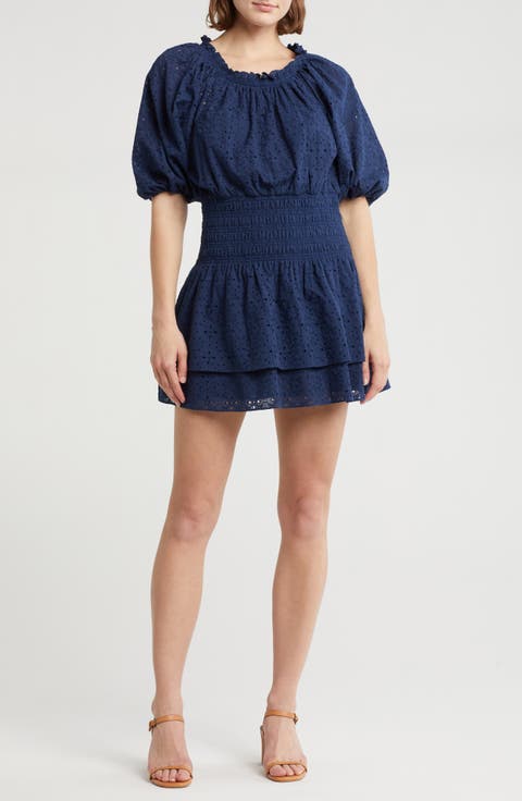 Sawyer Eyelet Smocked Dress