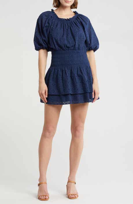 Ramy Brook Sawyer Eyelet Smocked Dress