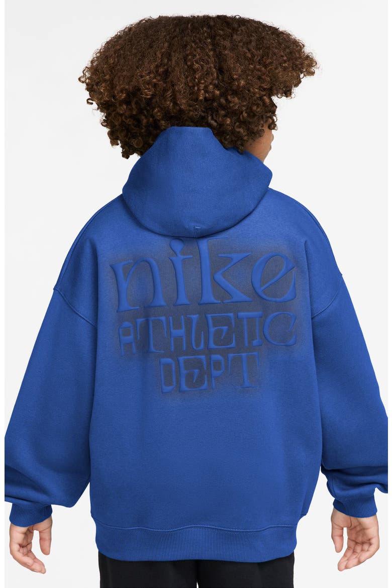 Kids' Sportswear Club Oversize Hoodie, Alternate, color, GAME ROYAL/ MIDNIGHT NAVY