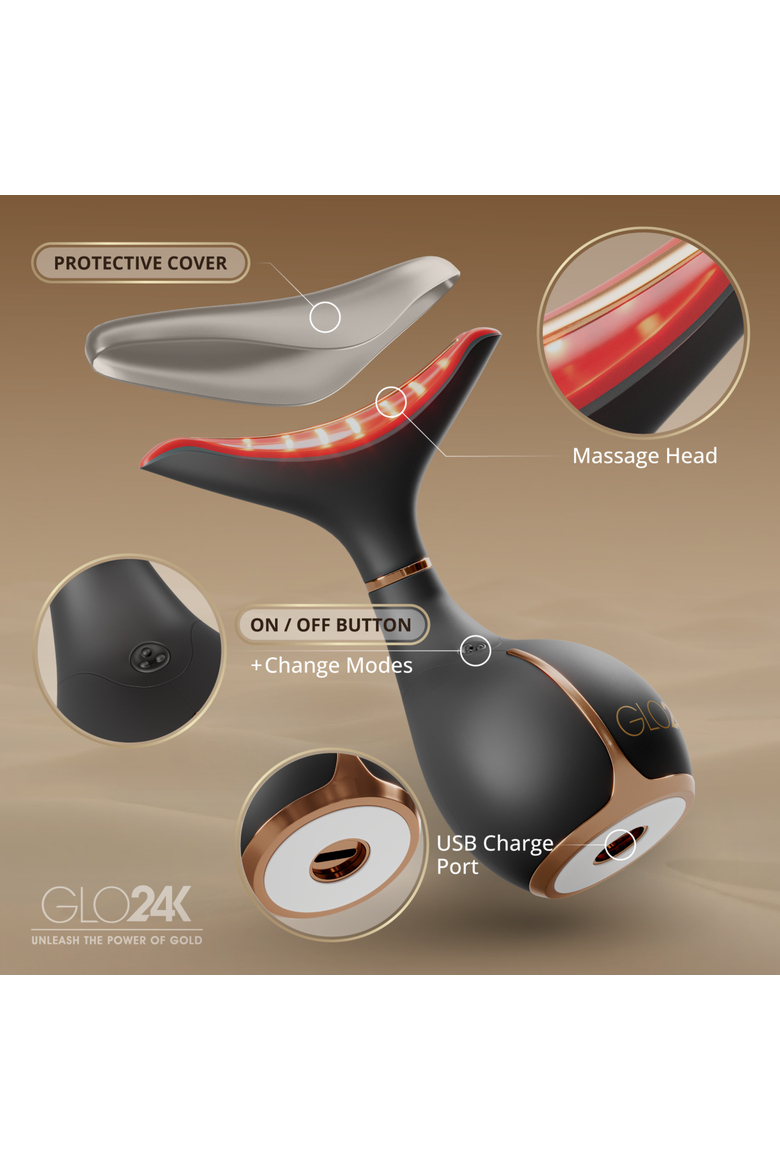 Neck & Face LED Beauty Massager +Collagen Neck  Cream., Alternate, color, NA