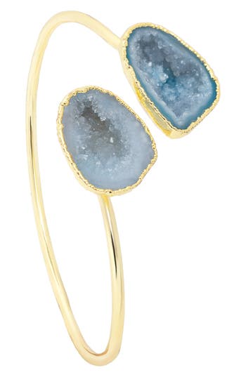 Saachi Agate Duet Cuff Bracelet In Gold