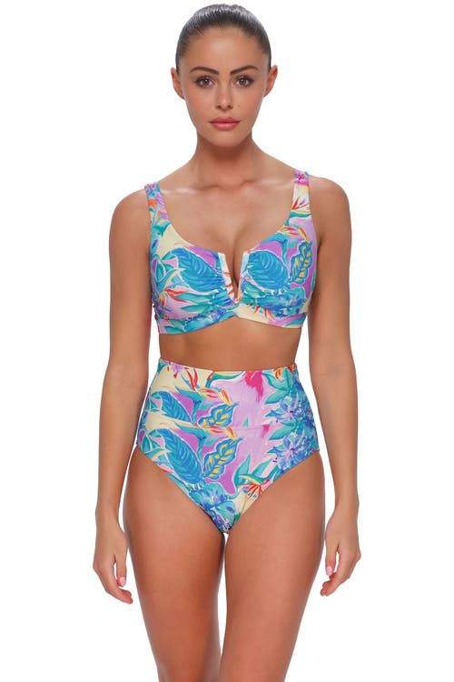 Sunsets Hannah High Waist Bikini Swim Bottoms In Multi