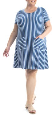 Nina Leonard Short Sleeve T-Shirt Dress