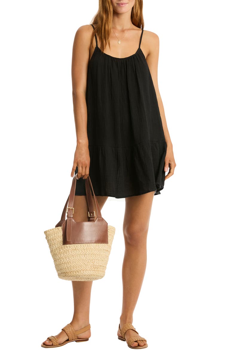 Sea Level Sunset Cover-Up Sundress, Main, color, 