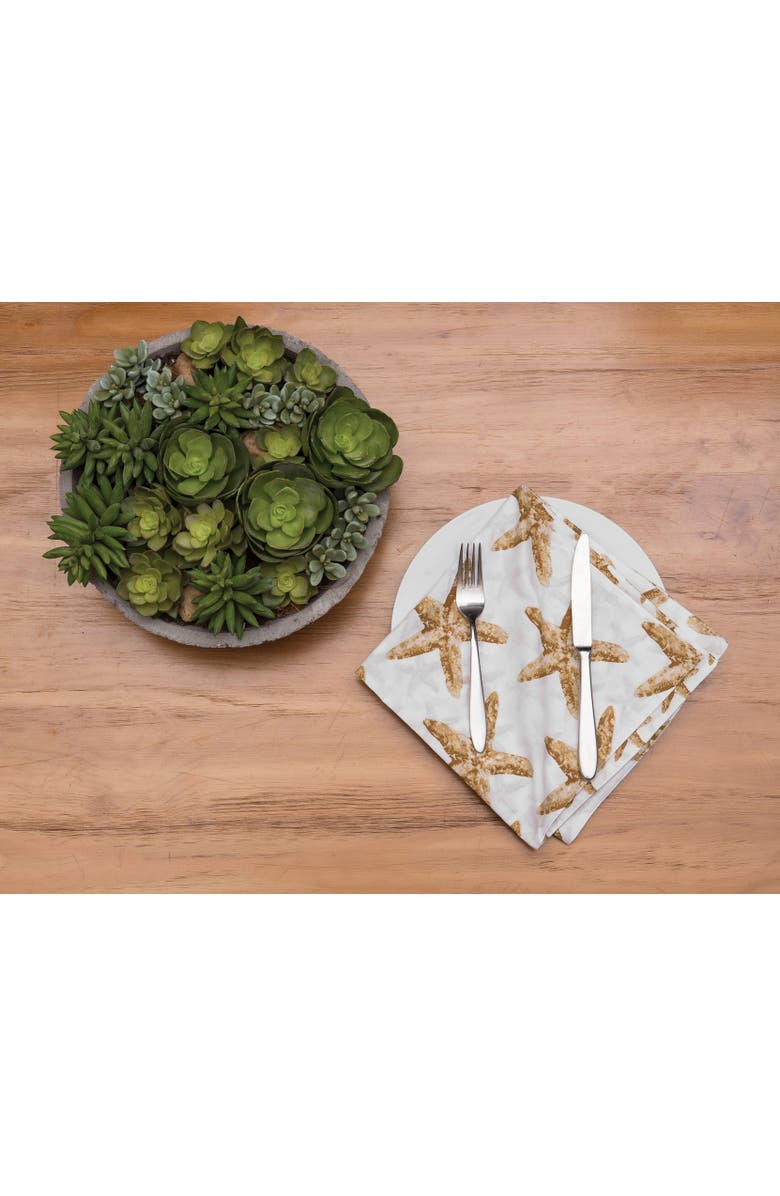 C&F Home Sandbridge Stars Napkin Set of 6, Alternate, color, White