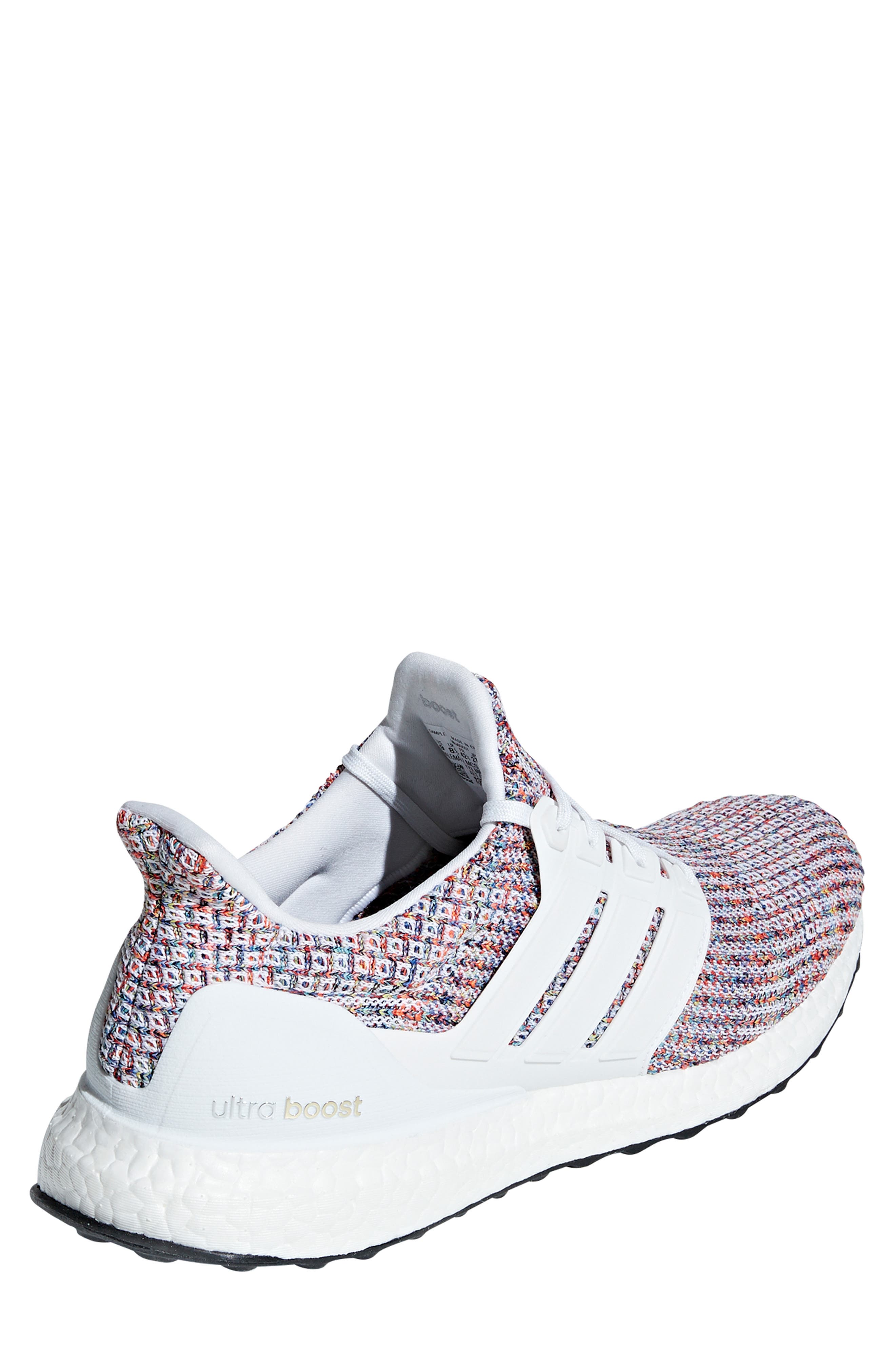 UltraBoost Running Shoe, Alternate, color, WHITE / COLLEGIATE NAVY