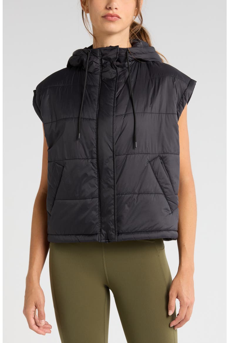Zella Lightweight Hooded Quilted Vest (Women) | Nordstrom