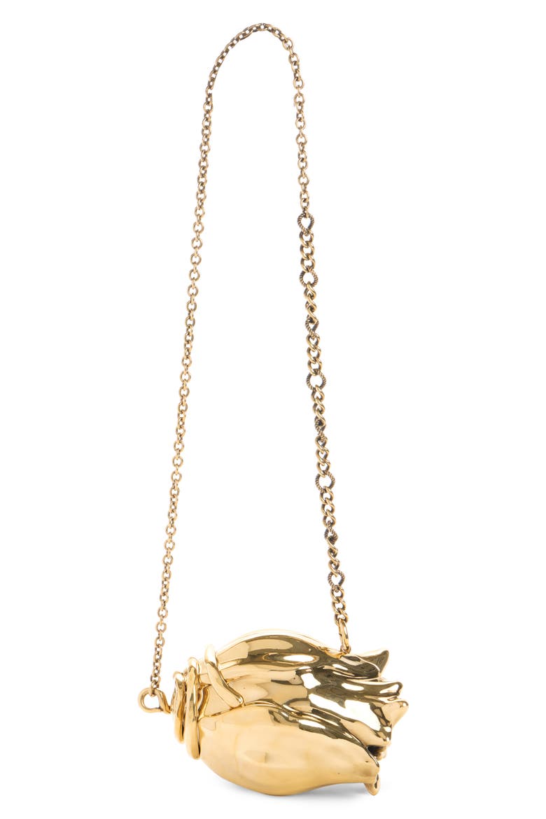 Souvenir Treasures Shell Crossbody Bag, Alternate, color, GOLD COLOR