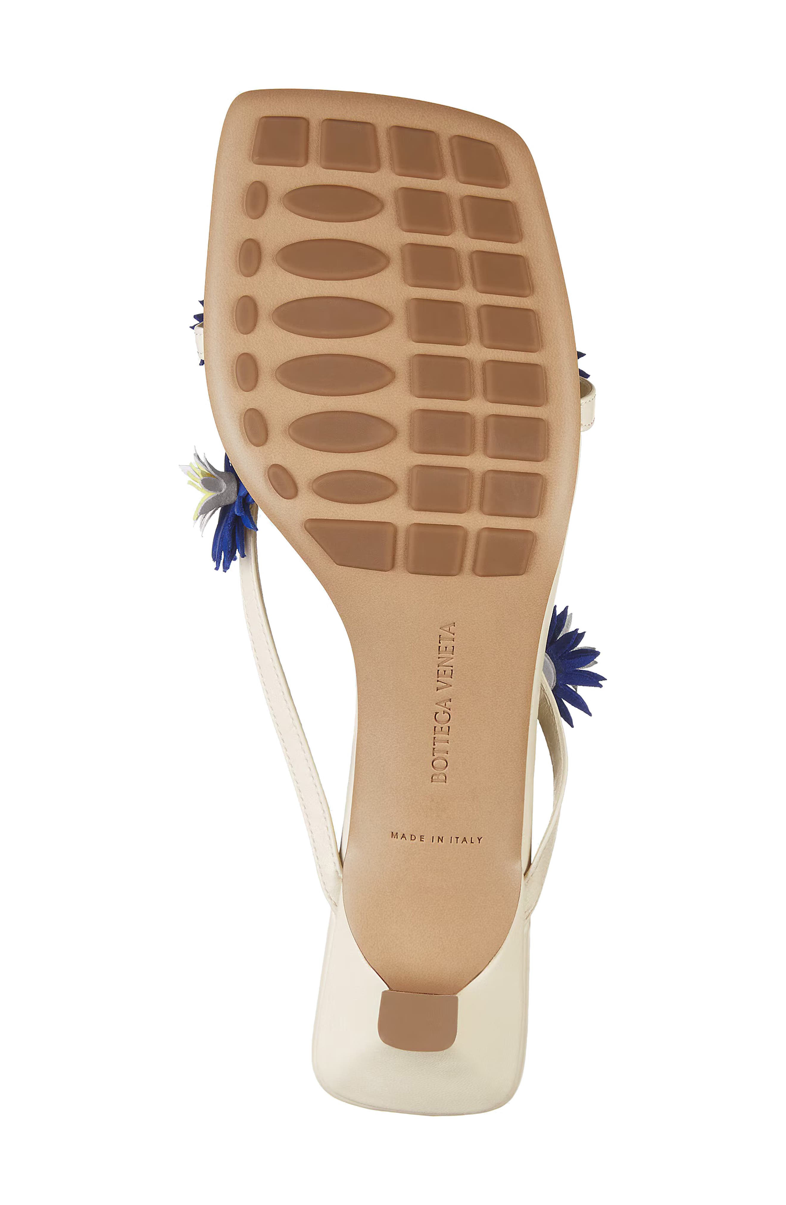 Bottega Veneta Riva Kitten Heel Sandal, Alternate, color, Sea Salt/Sherbert/Blue Royale