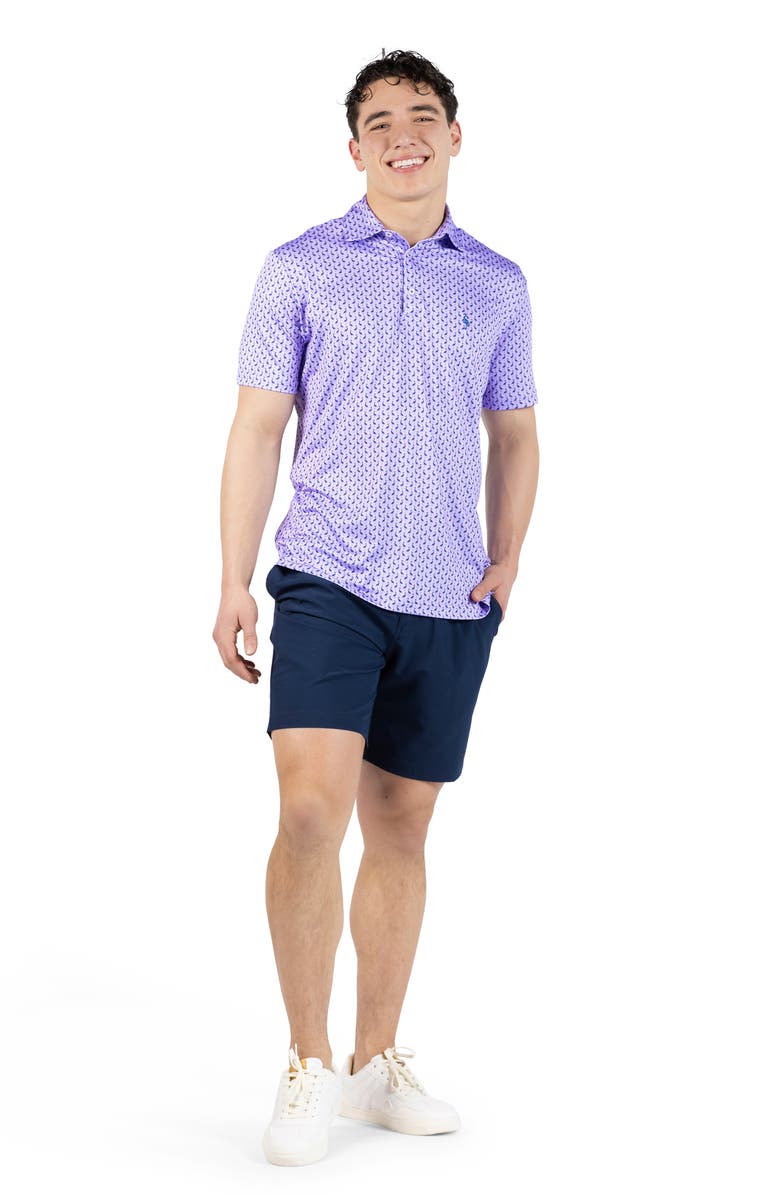 TailorByrd Byrds Print Performance Polo, Alternate, color, Lilac