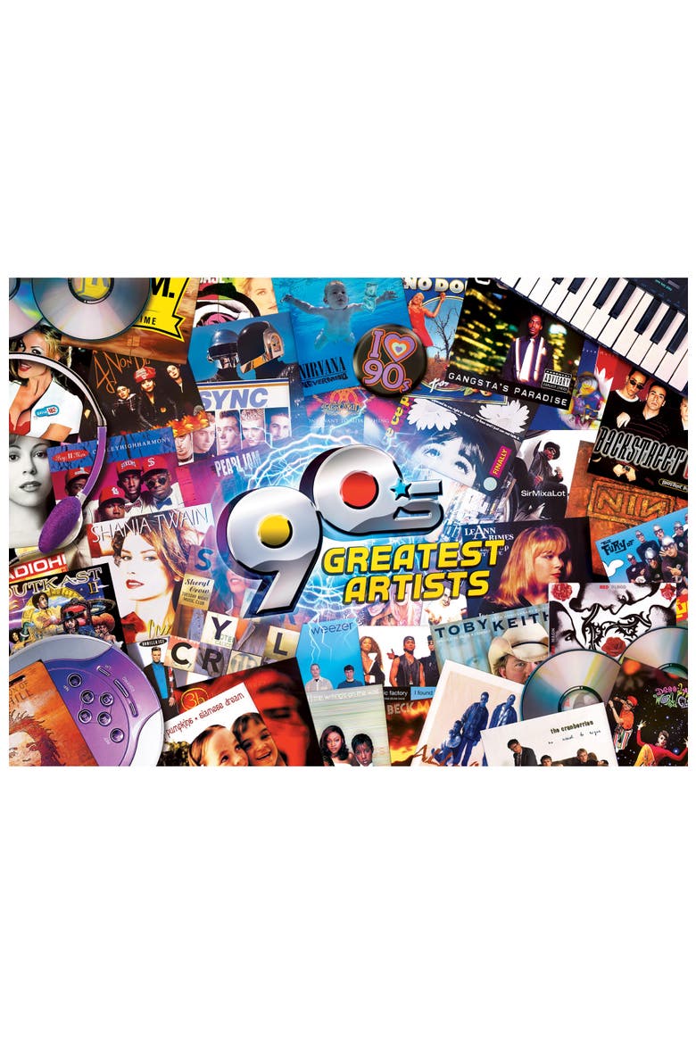 90's Artists 1000 Piece Jigsaw Puzzle, Alternate, color, Multicolor