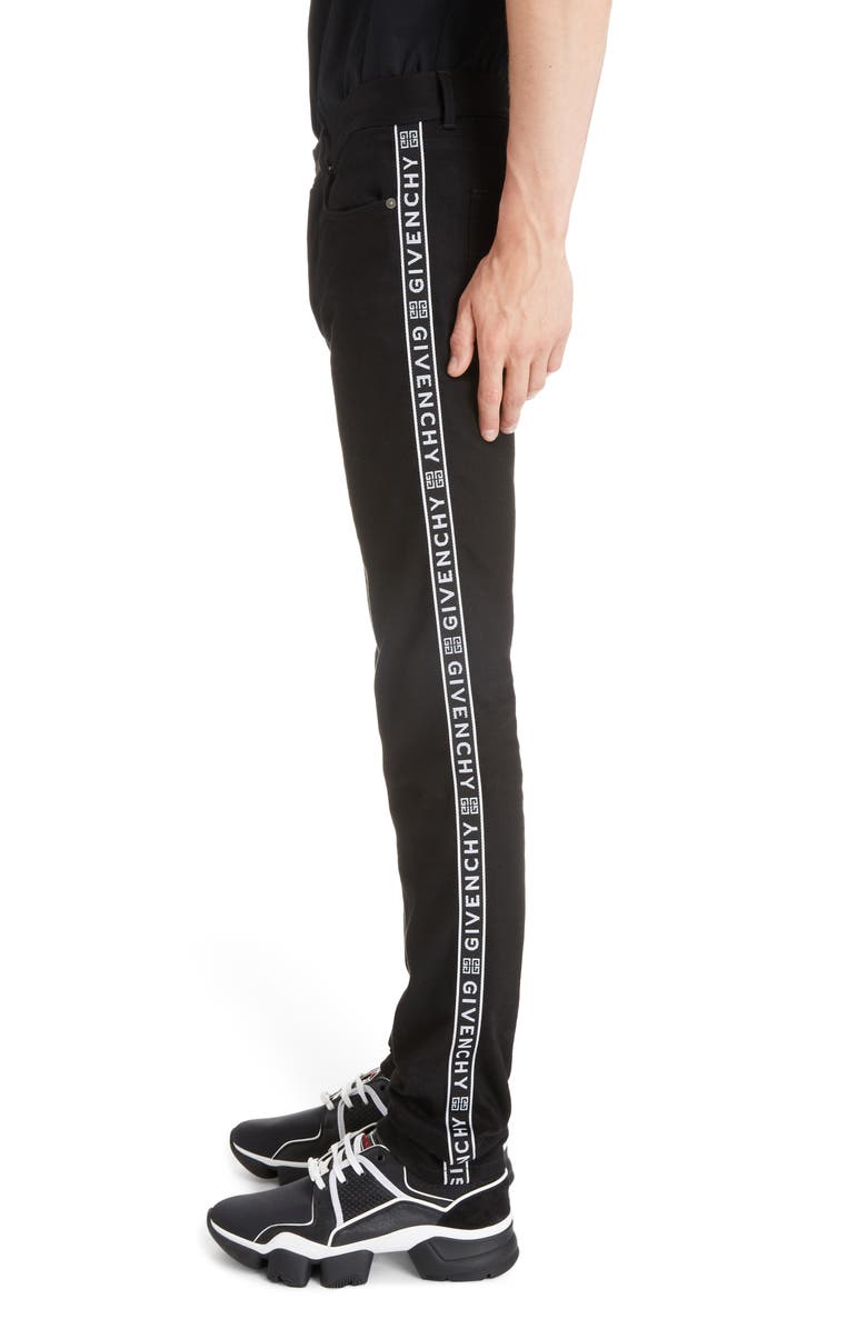 Givenchy Side Stripe Skinny Fit Jeans, Alternate, color,