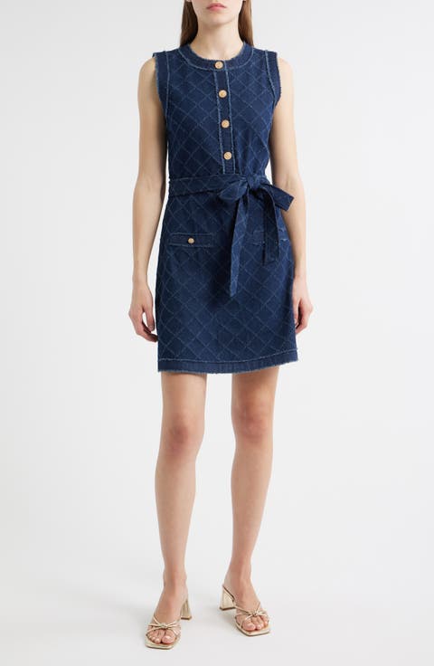 Jacquard Denim Dress