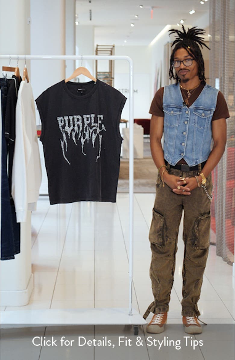 Studded Oversize Sleeveless T-Shirt, sales video thumbnail