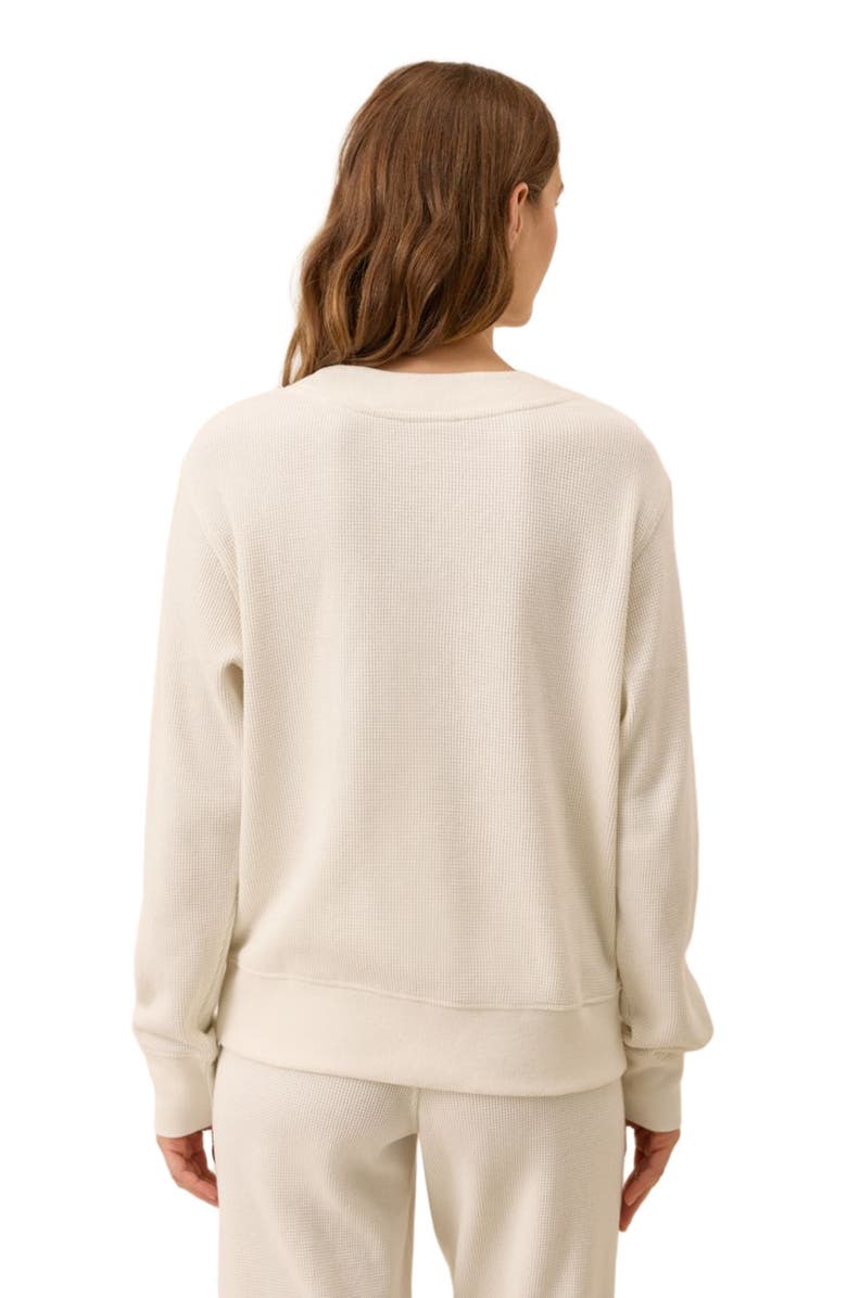 Pact Thermal Waffle Henley Pullover, Alternate, color, Pearl