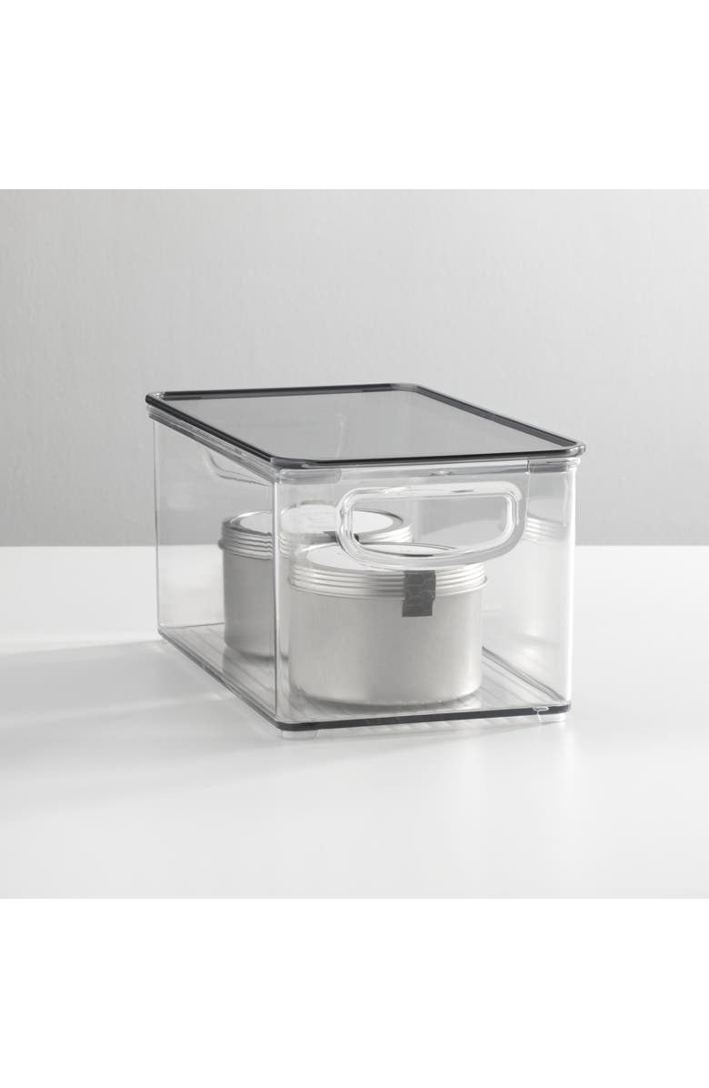 mDesign Plastic Deep Kitchen Storage Bin Box, Lid/Handles, 6 Pack, USA Made, Alternate, color, 