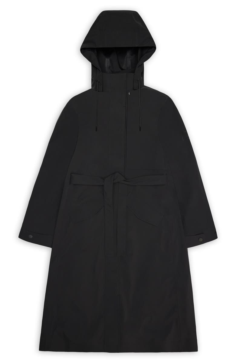 Rains Suva Waterproof Hard Shell Rain Coat with Removable Hood, Alternate, color, Black